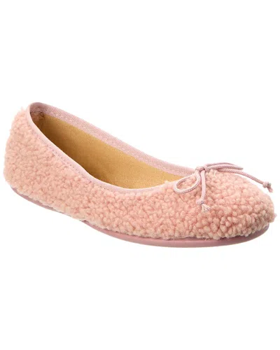 Elephantito Kids' Shearling Ballerina Flat In Pink