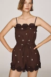 Elevator Disco Midnight Romper In Brown