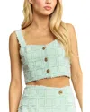 Elevator Disco Sandra Crop Top In Green