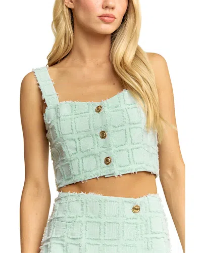 Elevator Disco Sandra Crop Top In Green