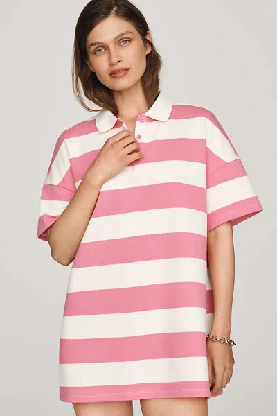 Elevator Disco Sunday Polo Mini Dress In Pink