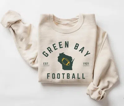 Eleven Fashion Women's Green Bay Football Sweatshirt In Sand In Multi