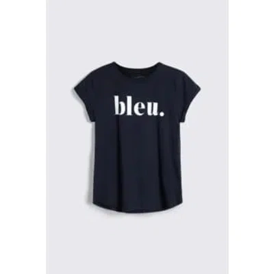 Eleven Loves Bleu Neat Fit T Shirt In Navy In Blue