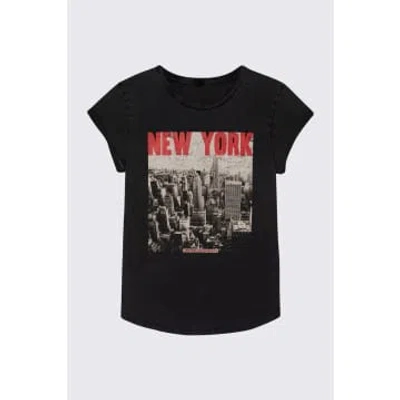 Eleven Loves Esprit New York Neat Tee In Washed Black