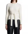 Eleven Six Alaiya Sweater Top In Ivory In Multi