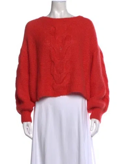Pre-owned Eleven Six Alpaca Crew Neck Sweater In Orange