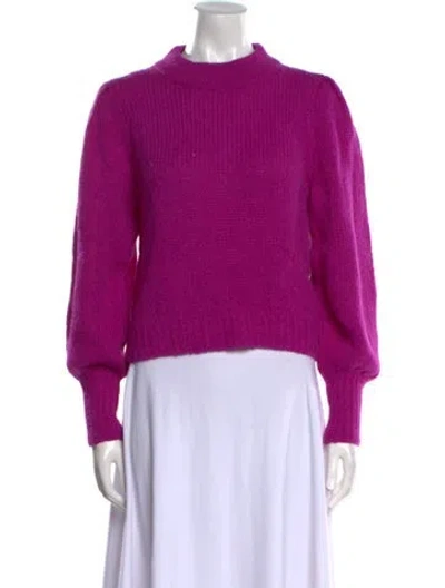 Pre-owned Eleven Six Alpaca Crew Neck Sweater In Purple