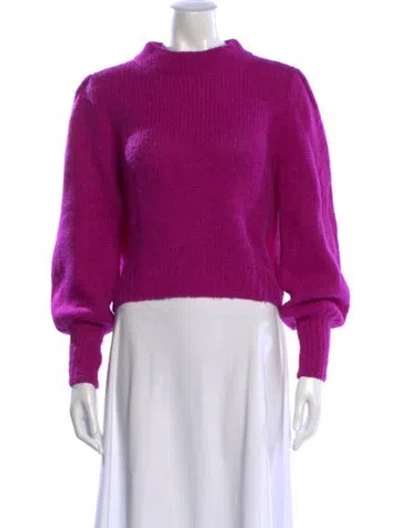 Pre-owned Eleven Six Alpaca Crew Neck Sweater In Purple