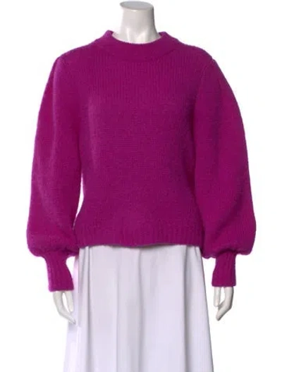 Pre-owned Eleven Six Alpaca Crew Neck Sweater In Purple