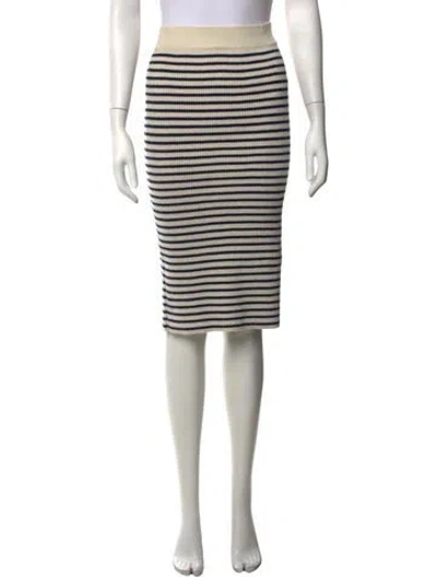 Pre-owned Eleven Six Alpaca Knee-length Skirt In Neutrals
