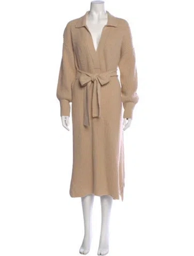 Pre-owned Eleven Six Alpaca Midi Length Dress In Neutral