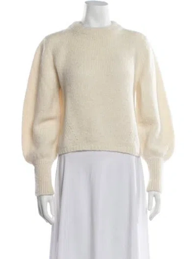 Pre-owned Eleven Six Alpaca Mock Neck Sweater In Neutrals