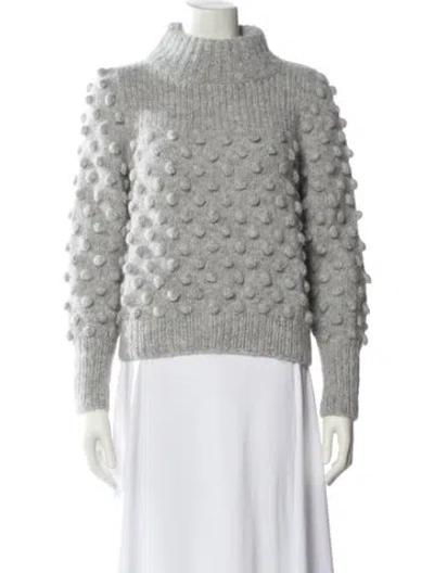 Pre-owned Eleven Six Alpaca Mock Neck Sweater W/ Tags In Gray