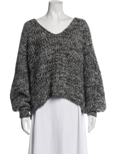 Pre-owned Eleven Six Alpaca Patterned Sweater In Black/grey