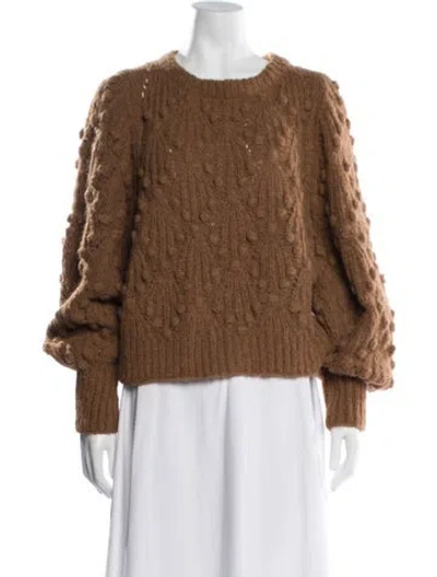 Pre-owned Eleven Six Alpaca Patterned Sweater In Brown