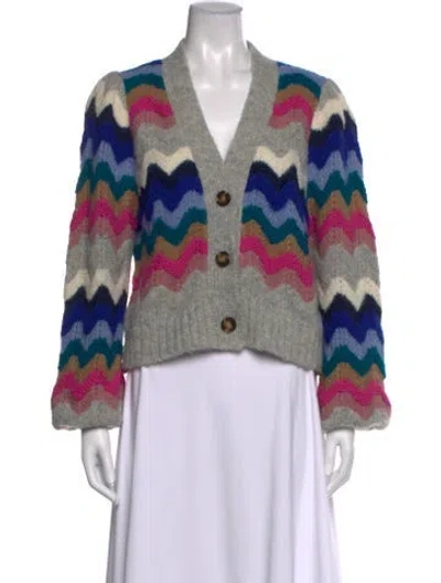 Pre-owned Eleven Six Alpaca Patterned Sweater In Gray