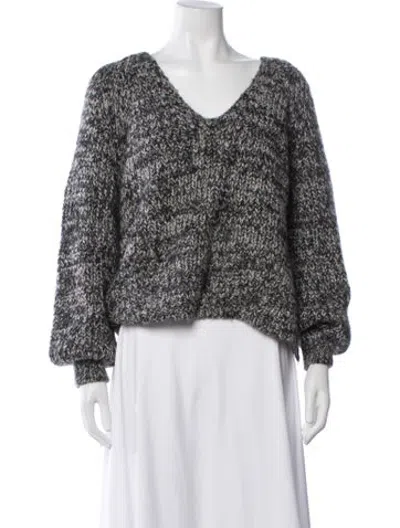 Pre-owned Eleven Six Alpaca Patterned Sweater In Grey