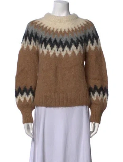 Pre-owned Eleven Six Alpaca Patterned Sweater In Neutrals