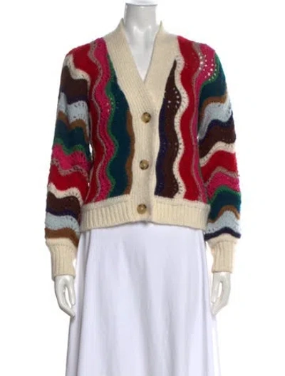 Pre-owned Eleven Six Alpaca Patterned Sweater In Red