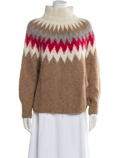 Pre-owned Eleven Six Alpaca Printed Sweater In Neutral