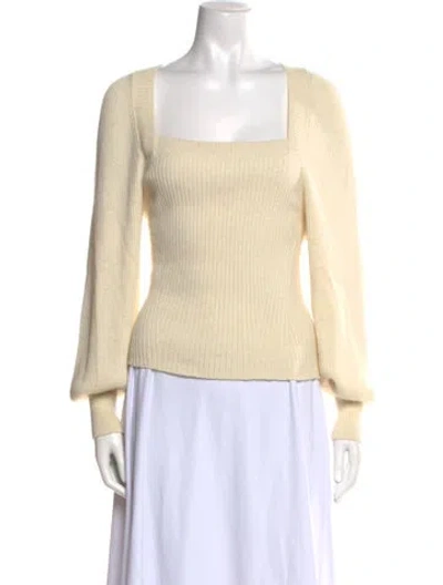 Pre-owned Eleven Six Alpaca Square Neckline Sweater In Neutral