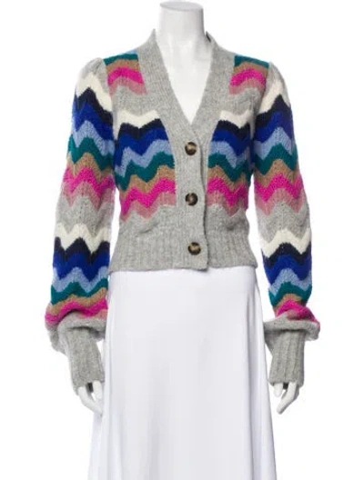 Pre-owned Eleven Six Alpaca Striped Sweater In Gray