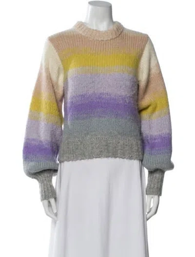 Pre-owned Eleven Six Alpaca Striped Sweater In Multicolor