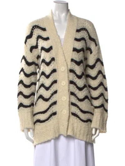 Pre-owned Eleven Six Alpaca Striped Sweater In Neutral