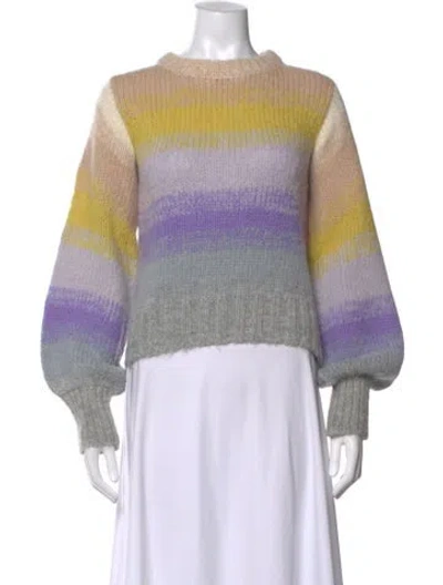 Pre-owned Eleven Six Alpaca Striped Sweater In Neutrals