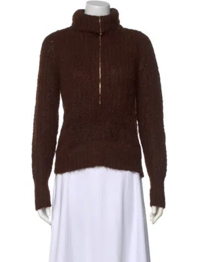 Pre-owned Eleven Six Alpaca Turtleneck Sweater In Brown