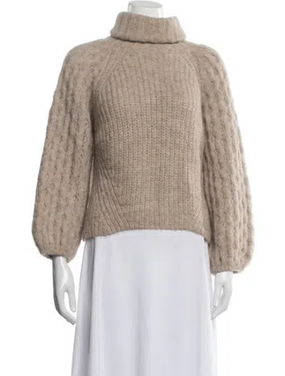 Pre-owned Eleven Six Alpaca Turtleneck Sweater In Neutrals