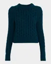 Eleven Six Amara Fisherman And Cable-knit Alpaca-blend Sweater In Blue