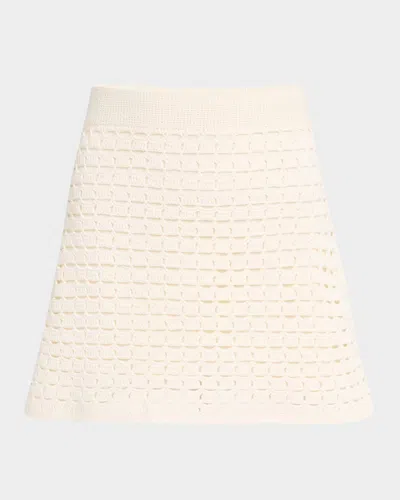 Eleven Six Ava A-line Crochet Mini Skirt In Ivory