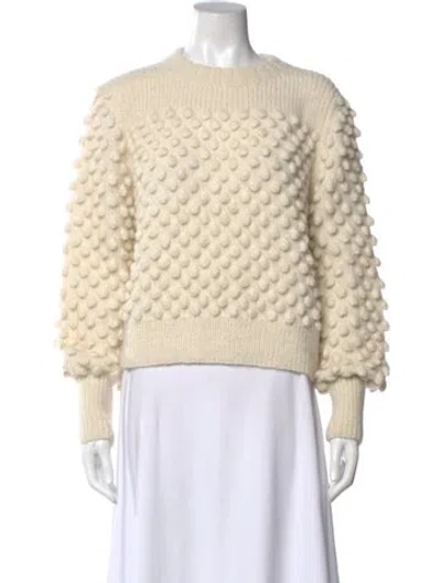 Pre-owned Eleven Six Baby Alpaca Crew Neck Sweater In Neutral
