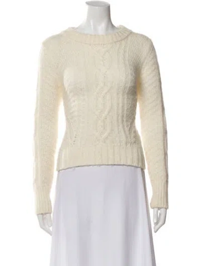 Pre-owned Eleven Six Baby Alpaca Crew Neck Sweater In Neutral