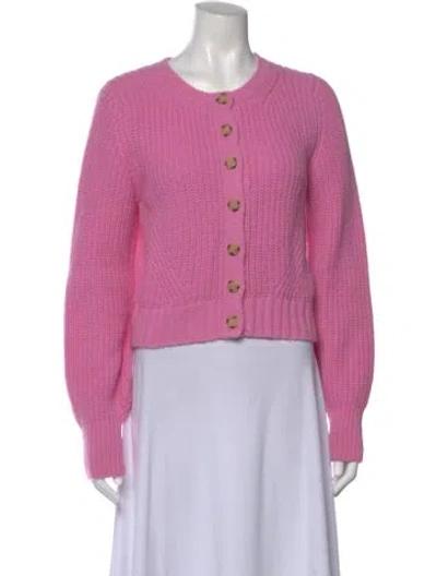 Pre-owned Eleven Six Baby Alpaca Crew Neck Sweater In Pink
