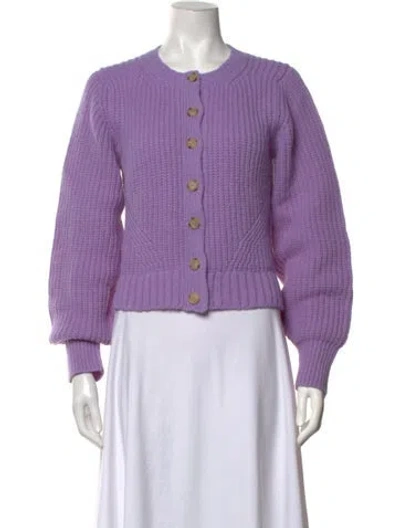 Pre-owned Eleven Six Baby Alpaca Crew Neck Sweater In Purple