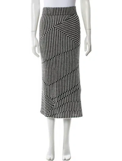 Pre-owned Eleven Six Baby Alpaca Midi Length Skirt In Multi