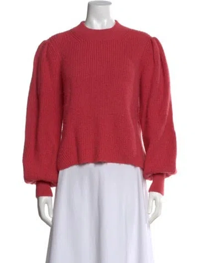 Pre-owned Eleven Six Baby Alpaca Mock Neck Sweater In Pink
