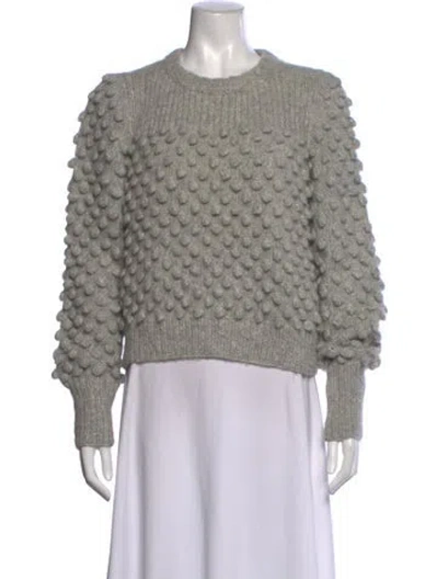 Pre-owned Eleven Six Baby Alpaca Patterned Sweater In Grey