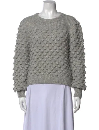 Pre-owned Eleven Six Baby Alpaca Patterned Sweater In Grey