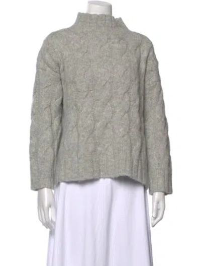 Pre-owned Eleven Six Baby Alpaca Patterned Sweater In Grey
