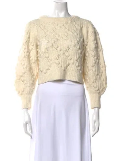 Pre-owned Eleven Six Baby Alpaca Patterned Sweater In Neutral