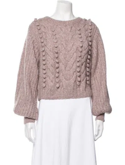 Pre-owned Eleven Six Baby Alpaca Patterned Sweater In Pink