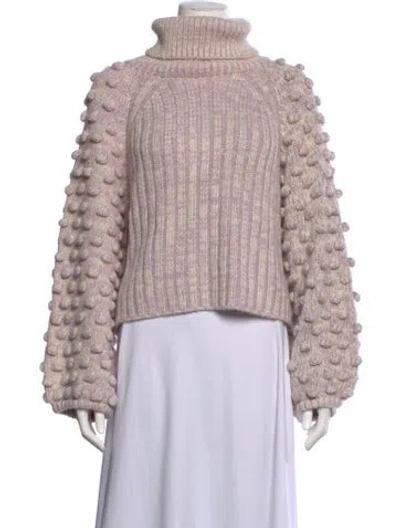 Pre-owned Eleven Six Baby Alpaca Patterned Sweater In Purple