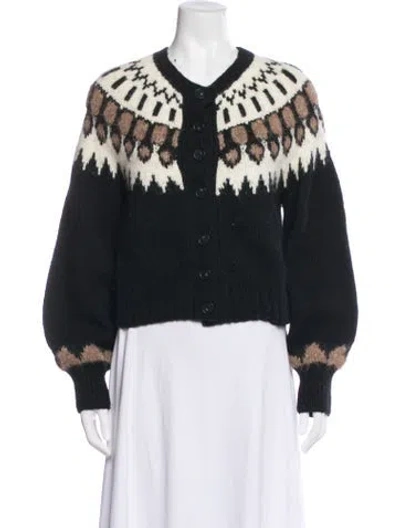 Pre-owned Eleven Six Baby Alpaca Printed Sweater In Multi