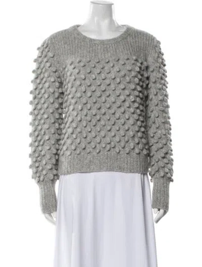 Pre-owned Eleven Six Baby Alpaca Scoop Neck Sweater In Gray