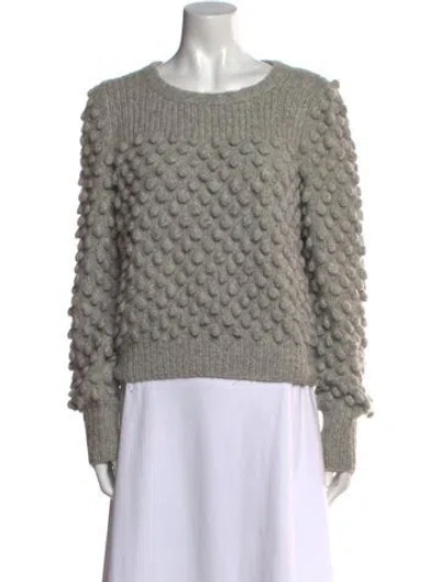 Pre-owned Eleven Six Baby Alpaca Scoop Neck Sweater In Gray