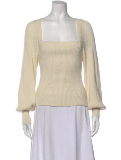 Pre-owned Eleven Six Baby Alpaca Square Neckline Sweater W/ Tags In Neutral