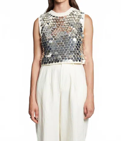 Eleven Six Cora Sequin Tank In Silver